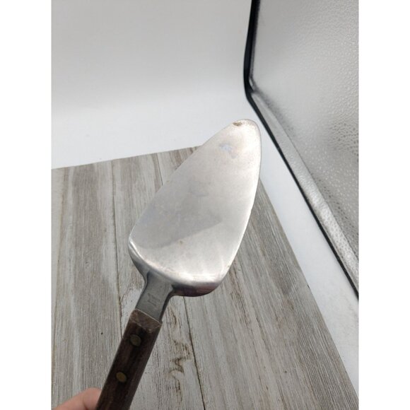 Stainless Steel #1 Pie Spatula Server 8 1/4" Wood Handle Japan - Picture 5 of 8